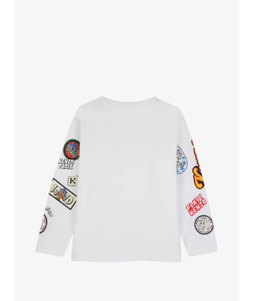 KENZO Белая хлопковая детская футболка, фото 2