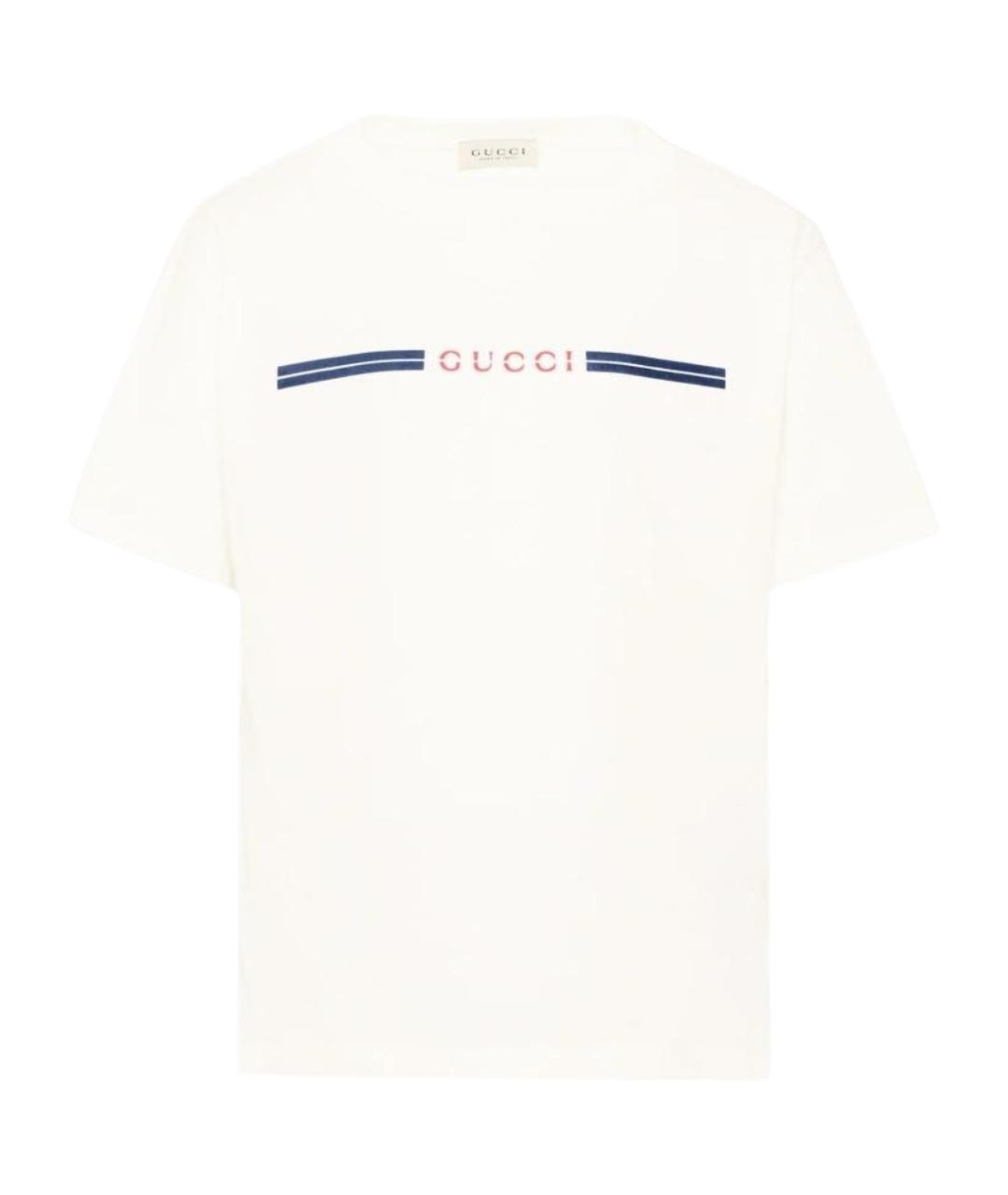 GUCCI Белая хлопковая детская футболка, фото 1