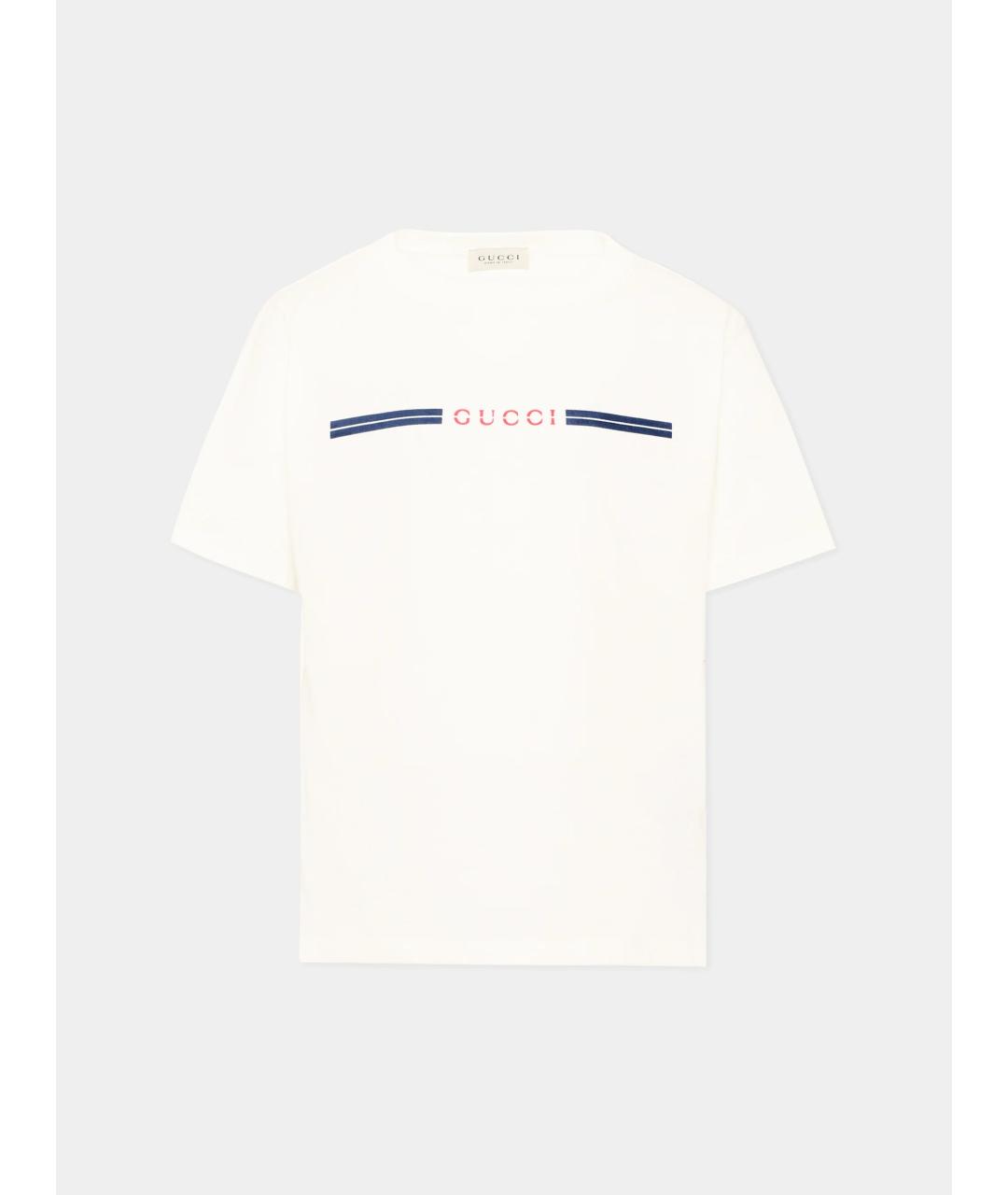 GUCCI Белая хлопковая детская футболка, фото 3