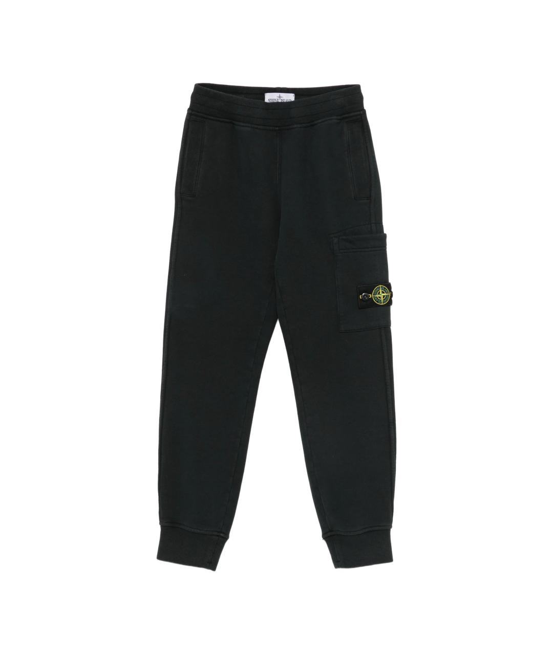 STONE ISLAND Черные хлопковые брюки и шорты, фото 4