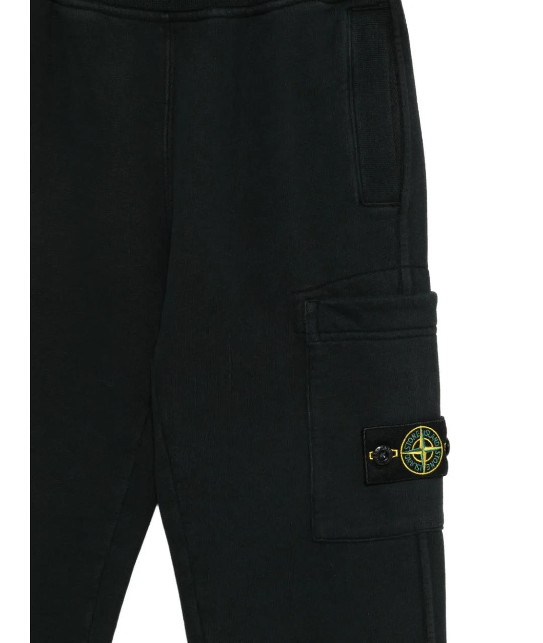 STONE ISLAND Черные хлопковые брюки и шорты, фото 3