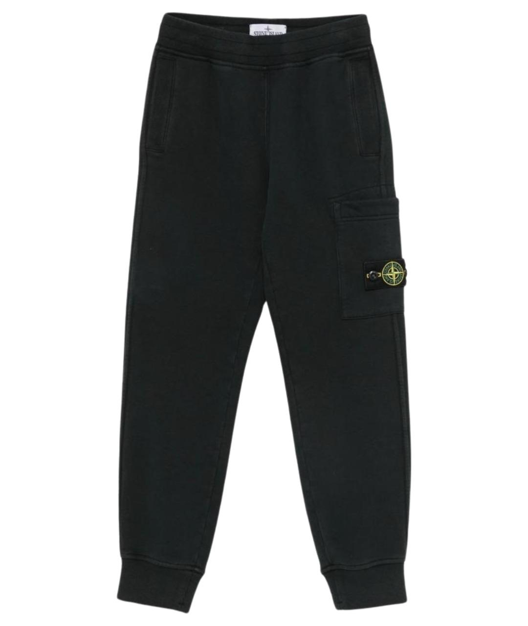 STONE ISLAND Черные хлопковые брюки и шорты, фото 1