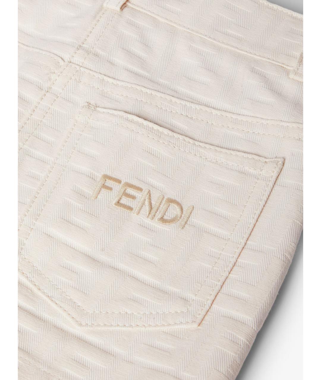 FENDI Белая хлопковая юбка, фото 3