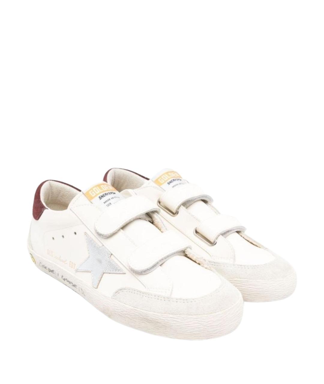 GOLDEN GOOSE Белые кожаные кеды, фото 1