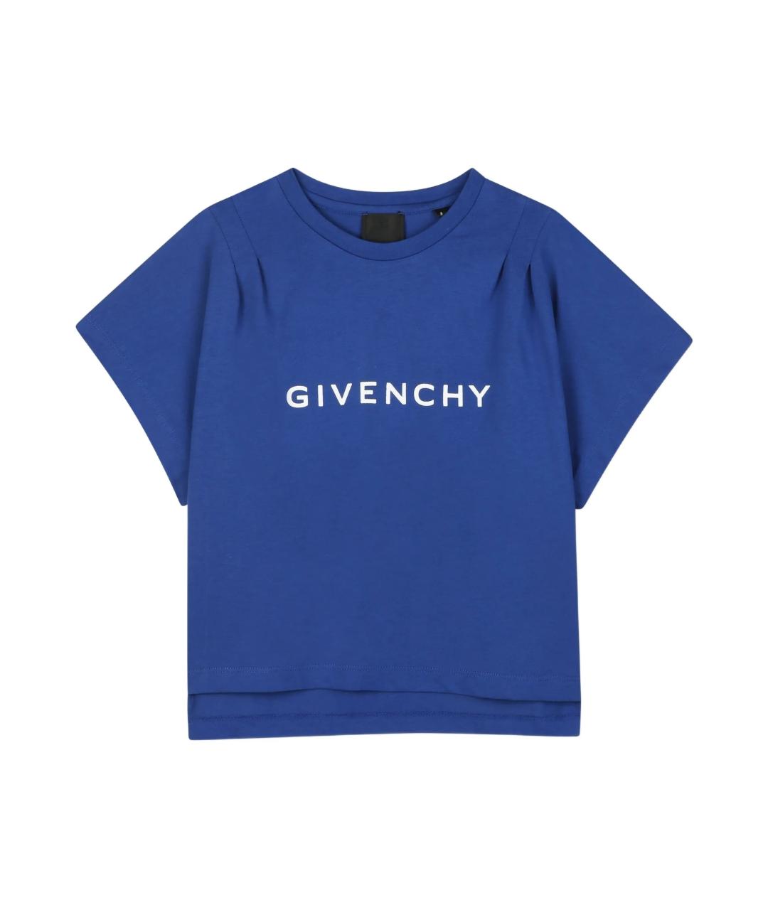 GIVENCHY Синий хлопковый детская футболка / топ, фото 1