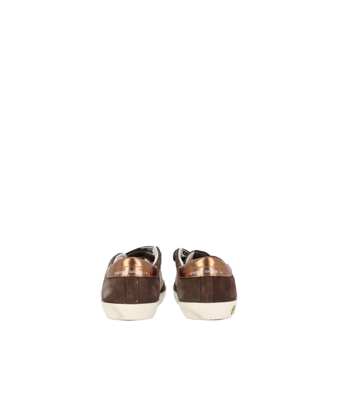GOLDEN GOOSE Коричневые кожаные кеды, фото 4