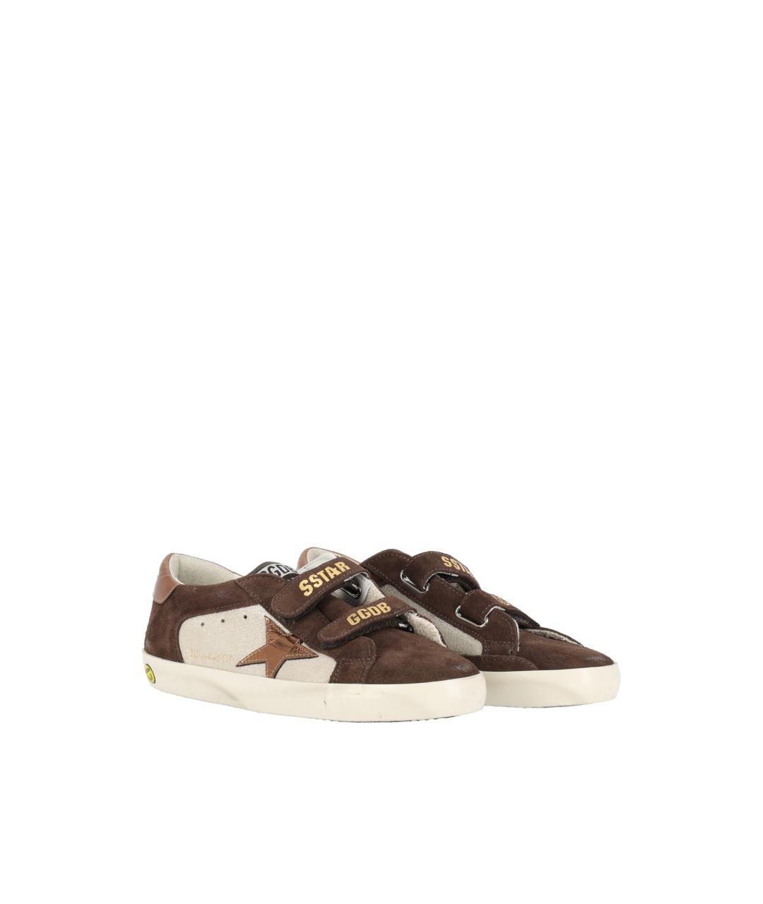 GOLDEN GOOSE Коричневые кожаные кеды, фото 2