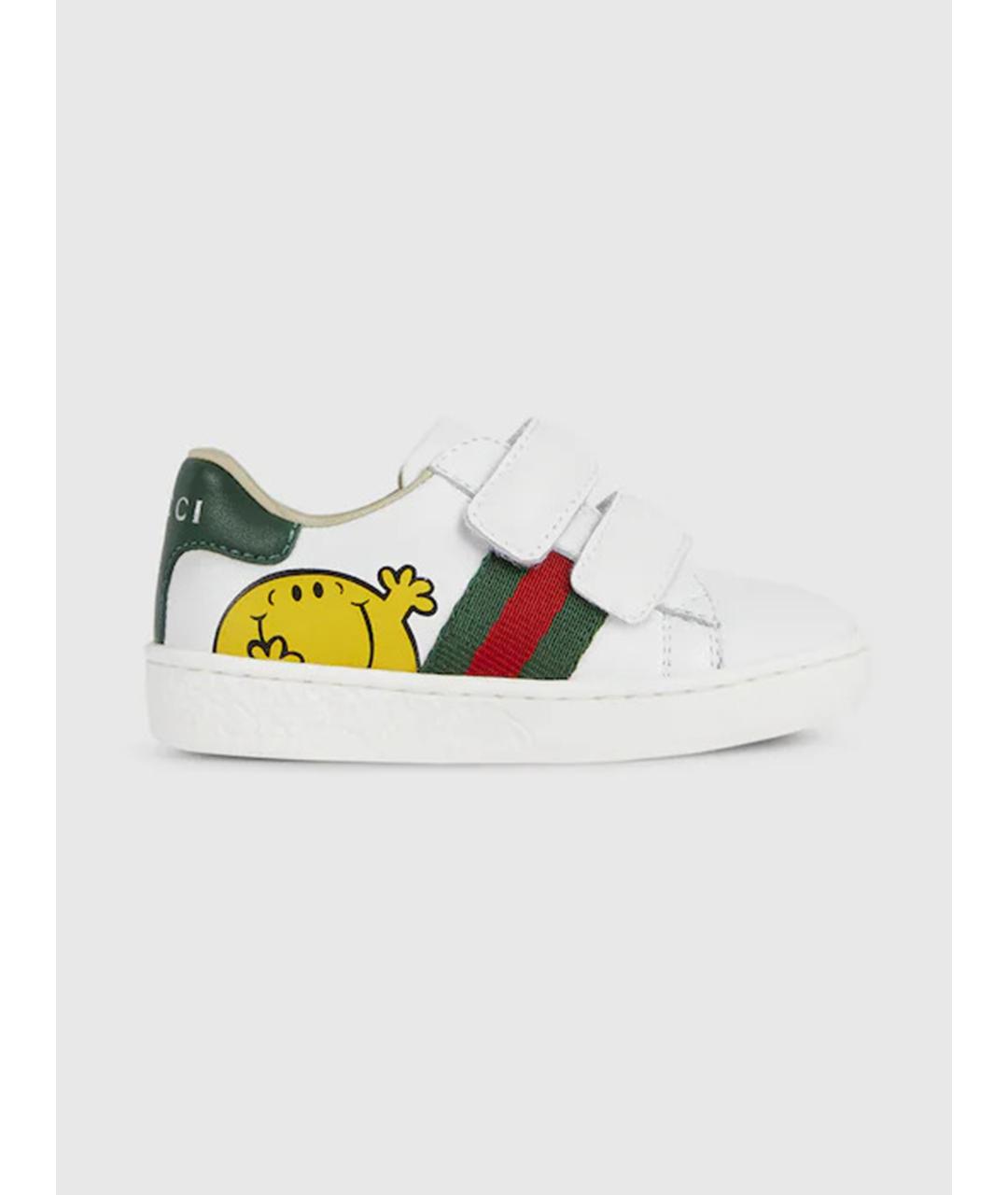 GUCCI Белые кожаные кеды, фото 5