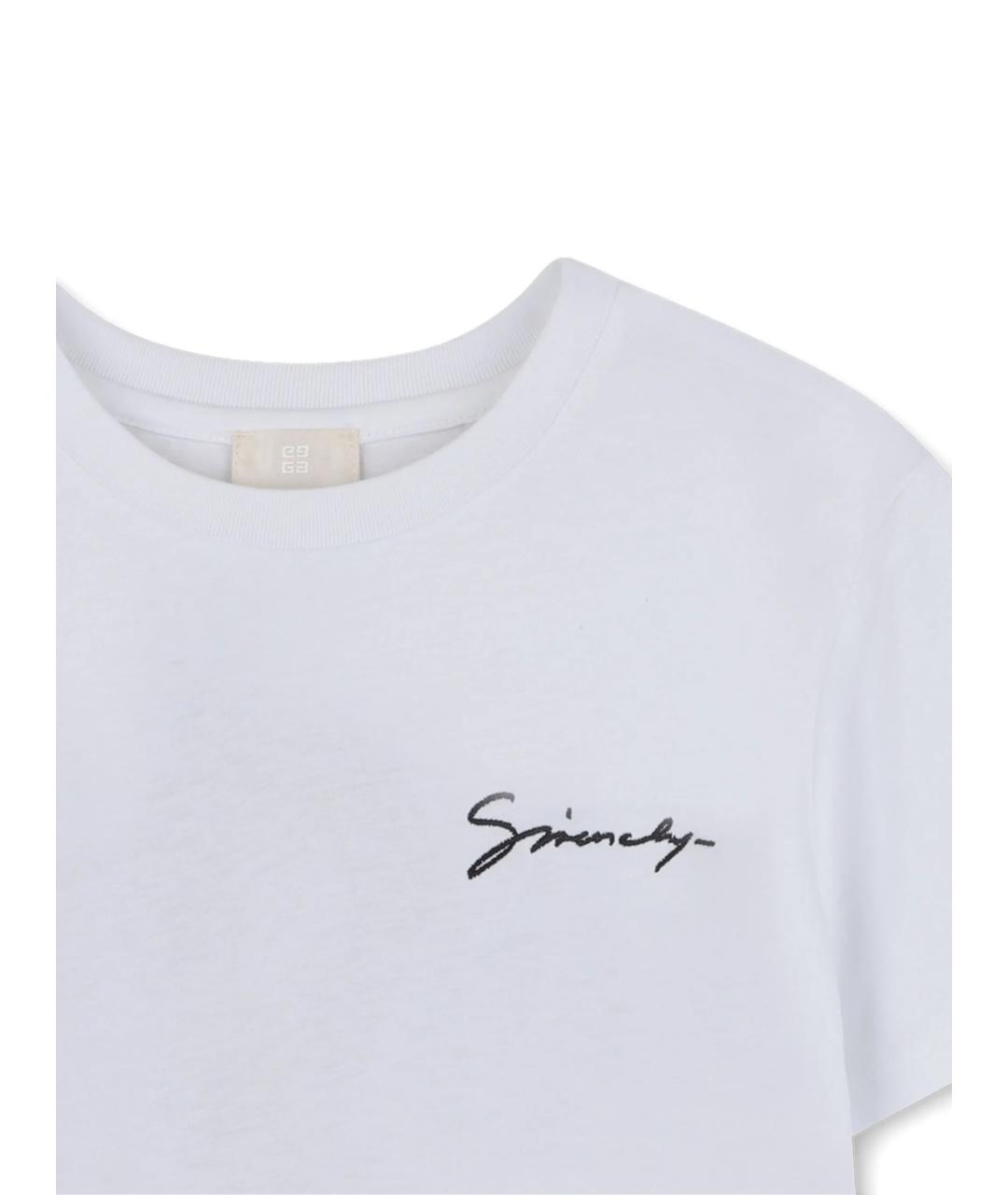 GIVENCHY Белая хлопковая детская футболка, фото 3
