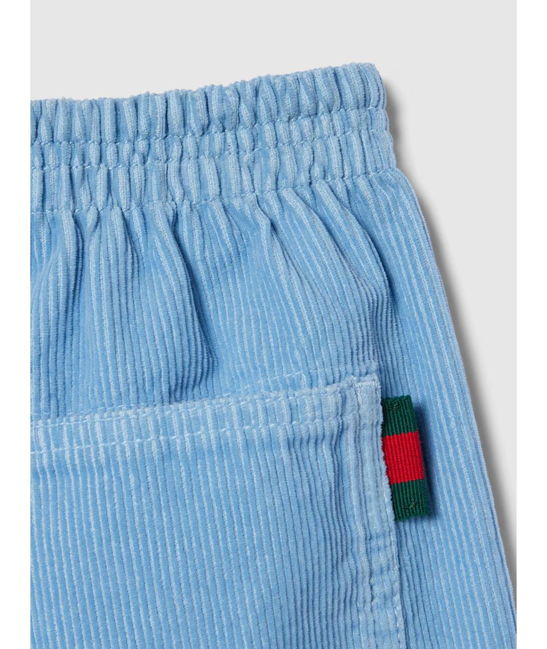 GUCCI Голубые хлопковые брюки и шорты, фото 4