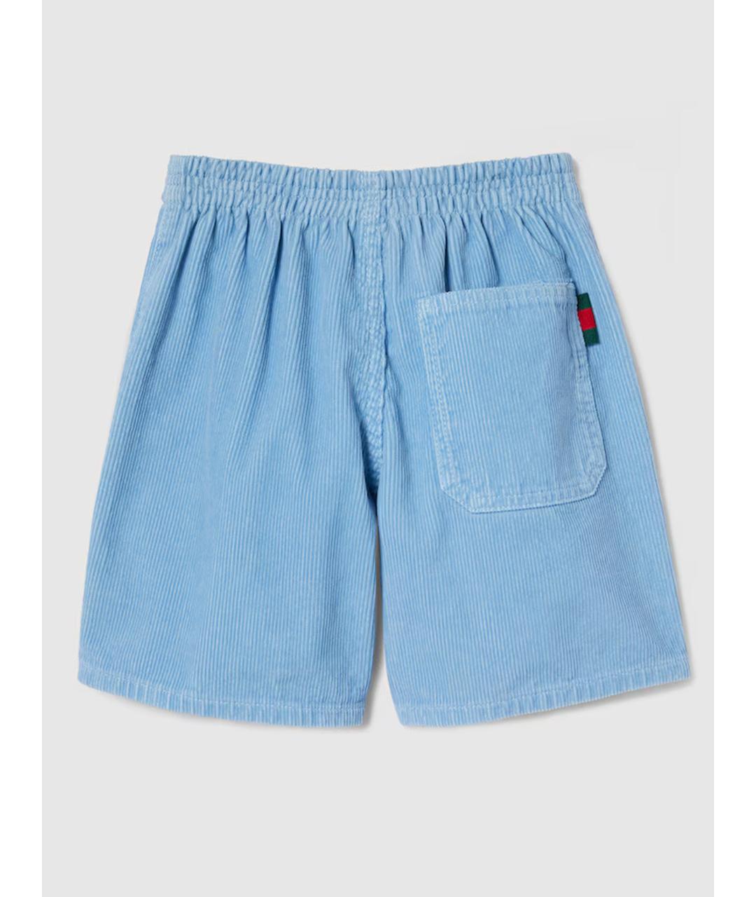 GUCCI Голубые хлопковые брюки и шорты, фото 3