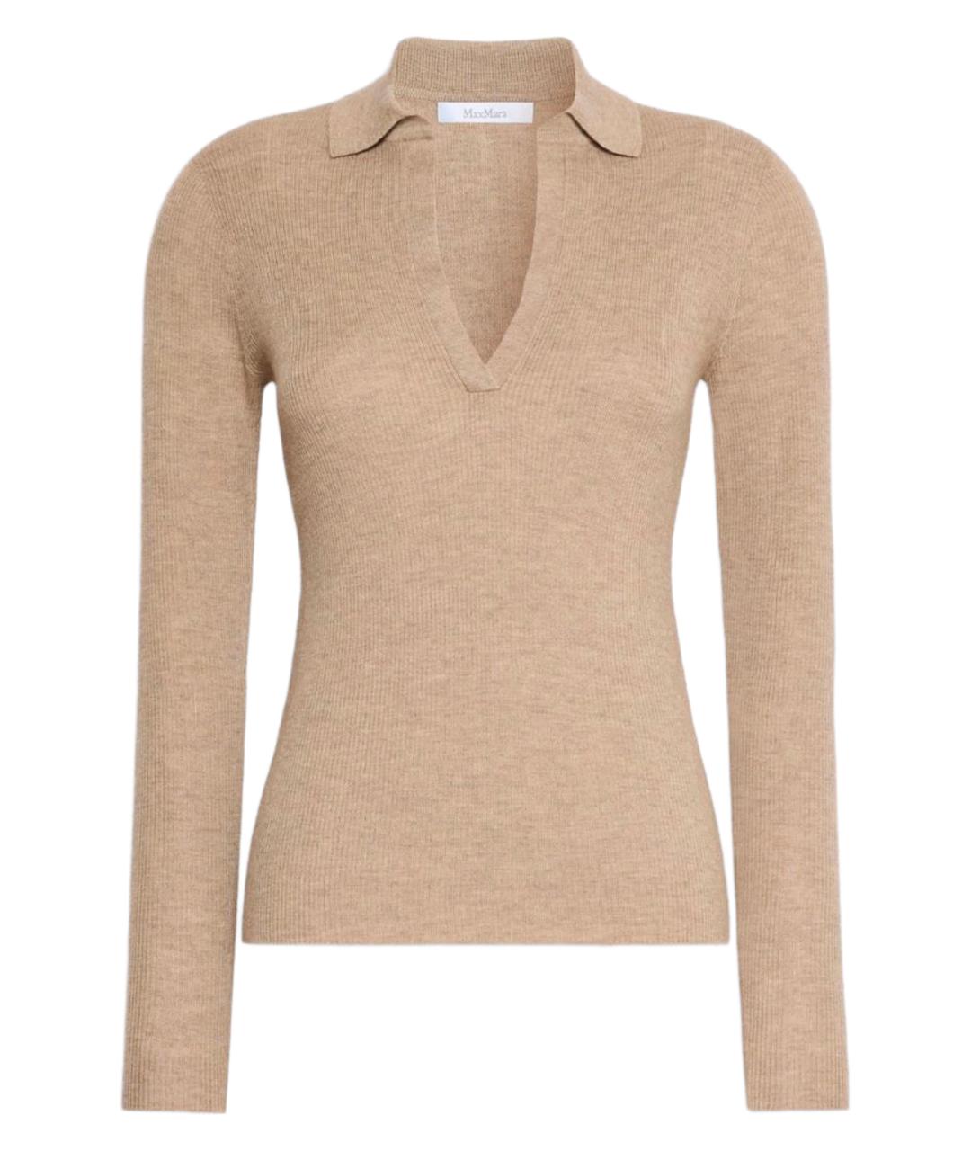 MAX MARA Бежевый кашемировый джемпер / свитер, фото 1