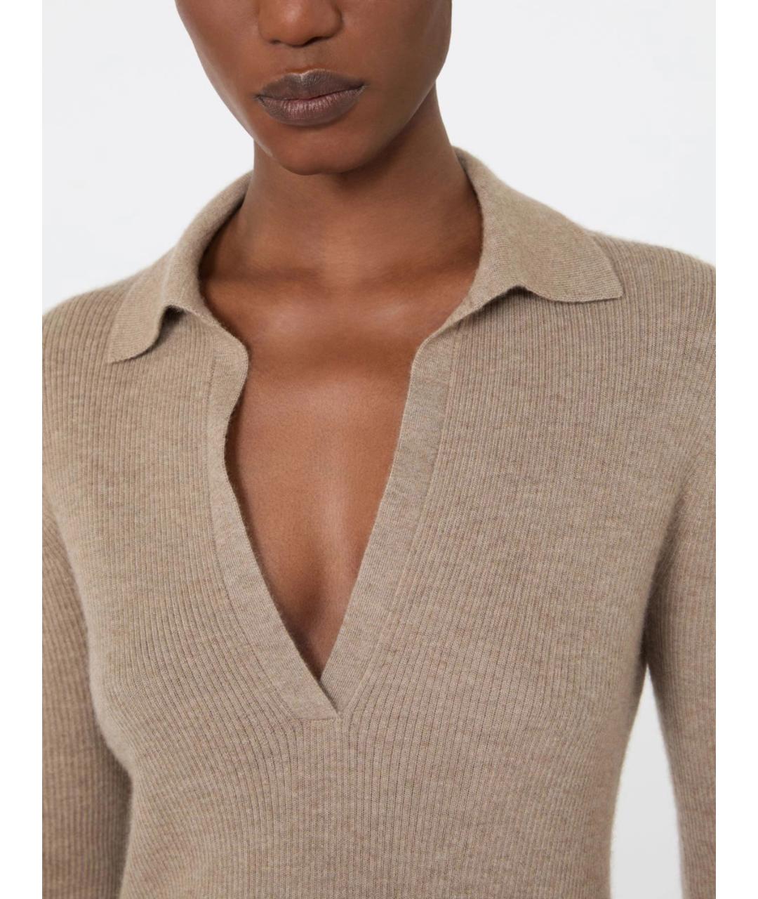 MAX MARA Бежевый кашемировый джемпер / свитер, фото 5