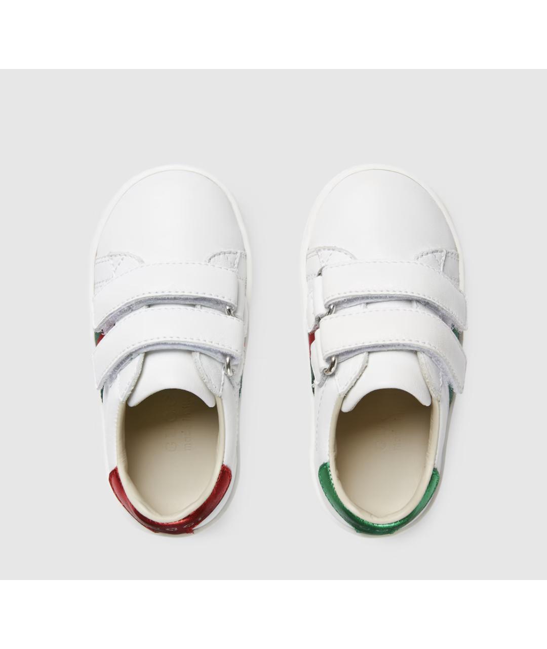 GUCCI Белые кожаные кеды, фото 3