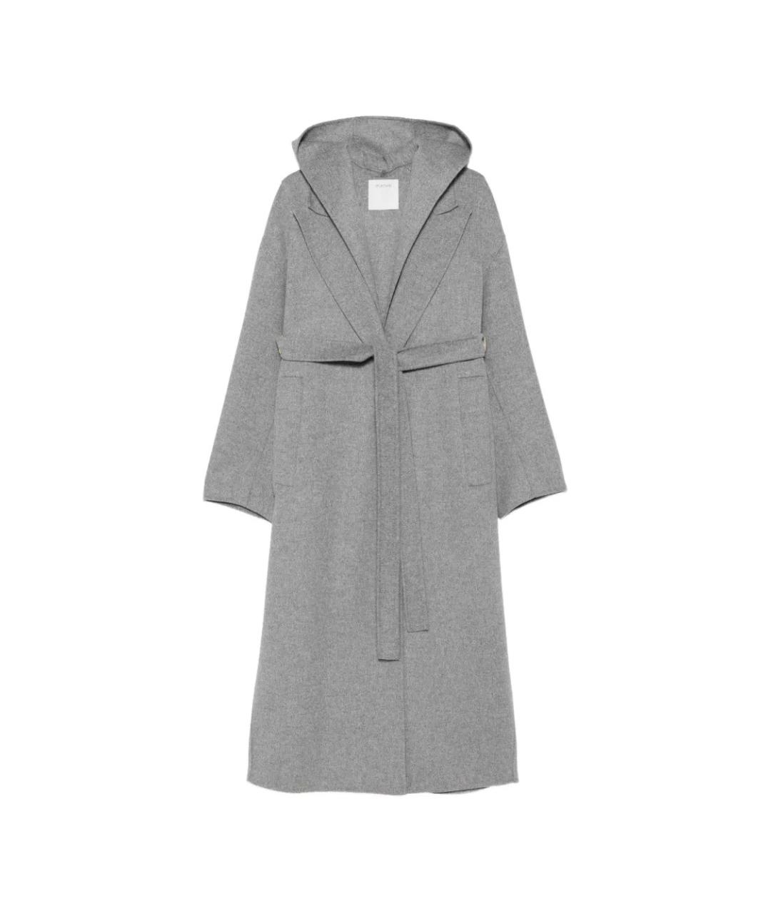 SPORTMAX Серое шерстяное пальто, фото 1