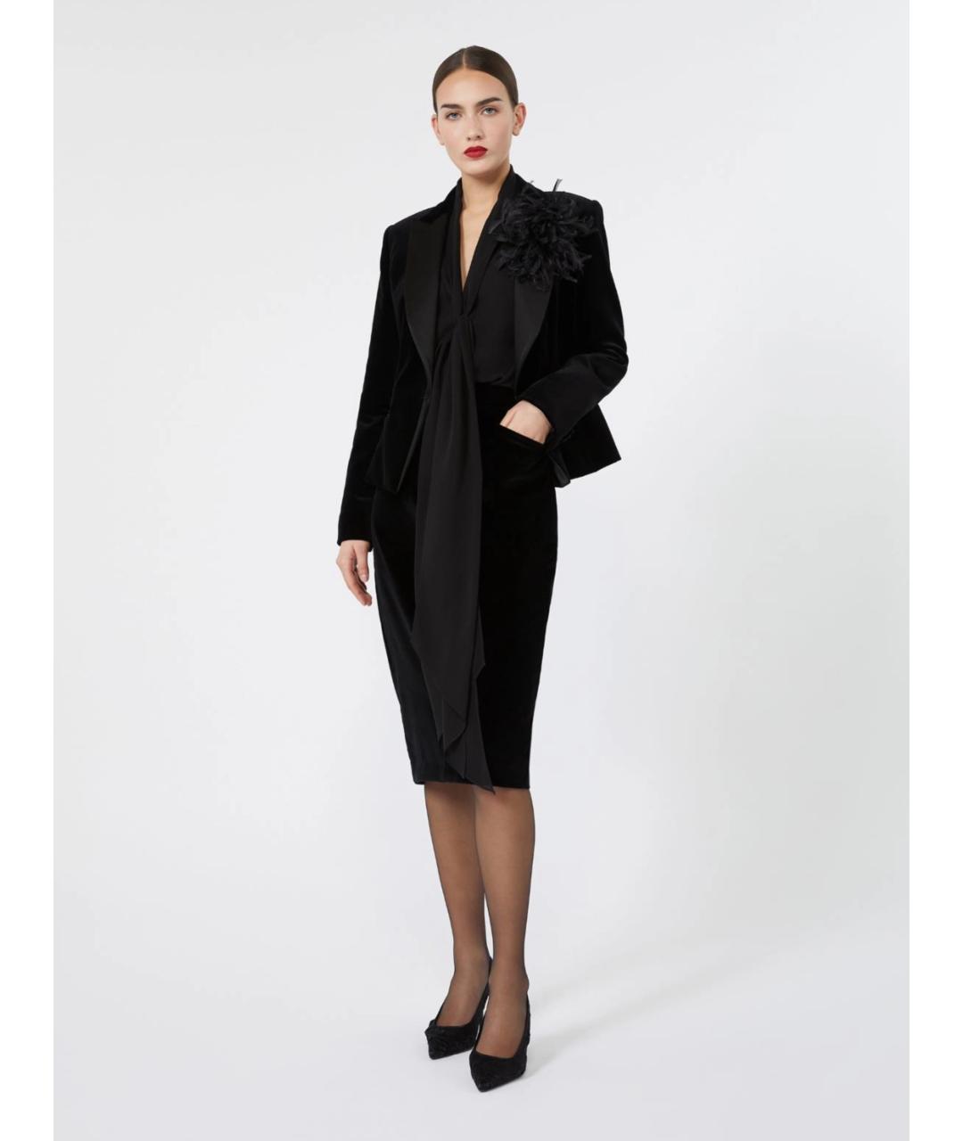 MAX MARA STUDIO Черная шелковая рубашка, фото 2