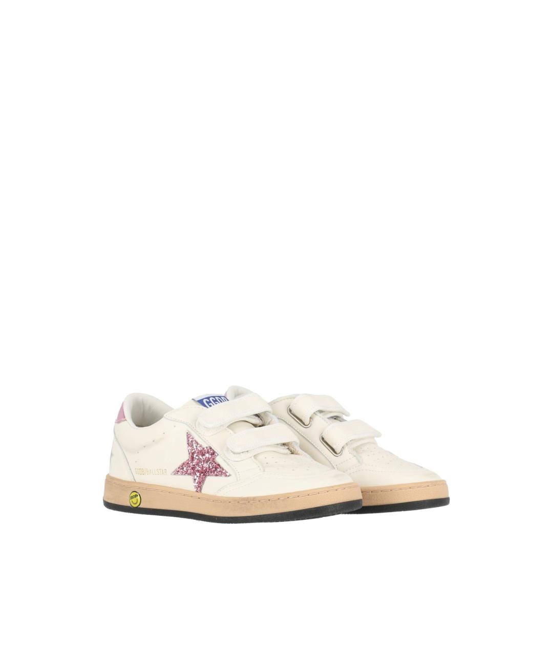 GOLDEN GOOSE Белые кожаные кеды, фото 2