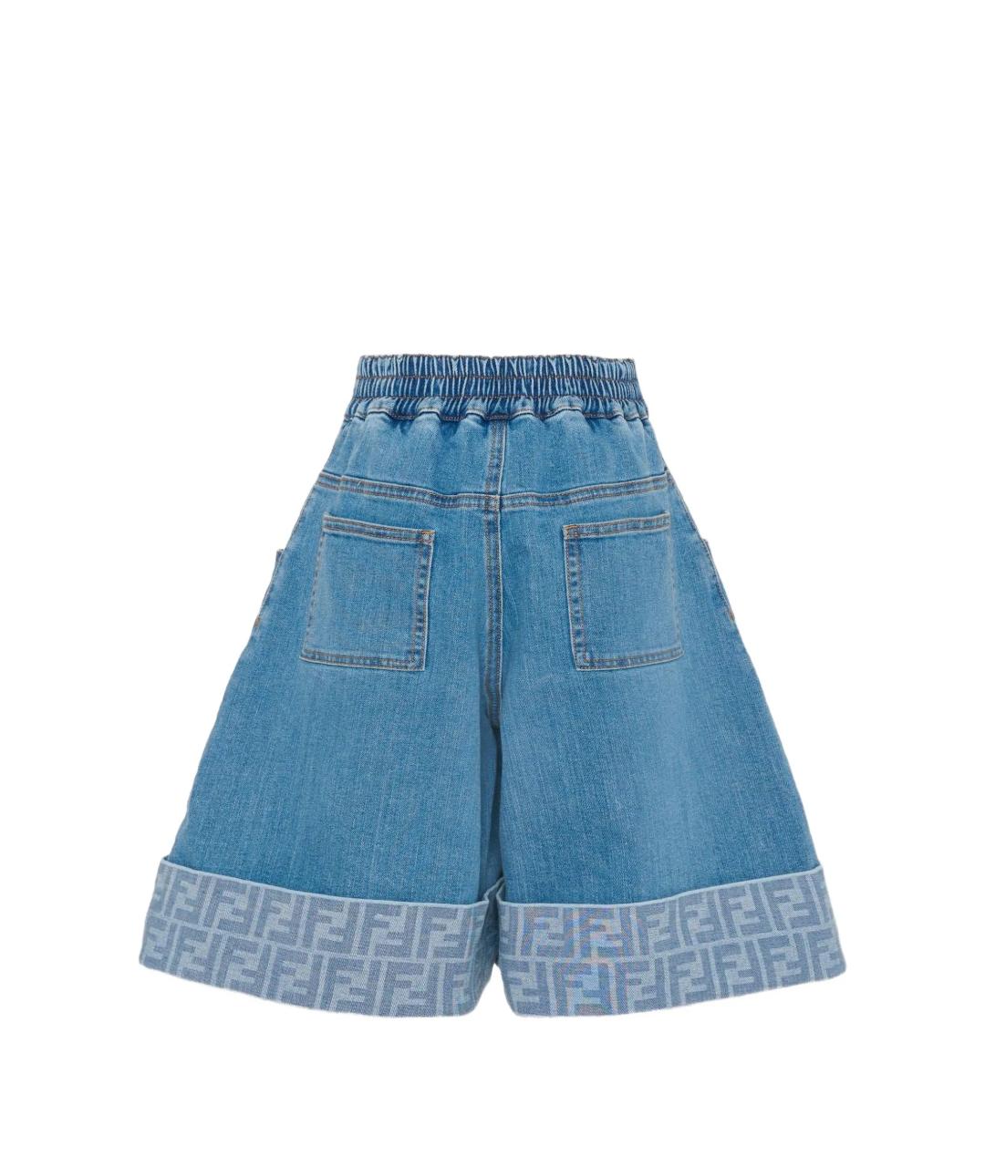 FENDI Синие деним брюки и шорты, фото 2