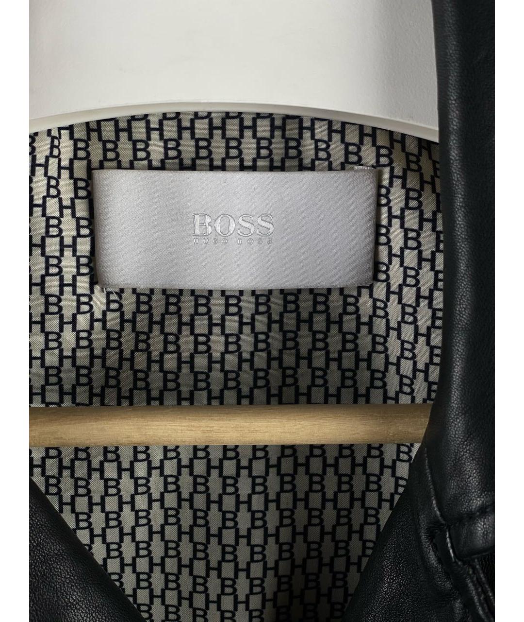 HUGO BOSS Черная кожаная куртка, фото 3