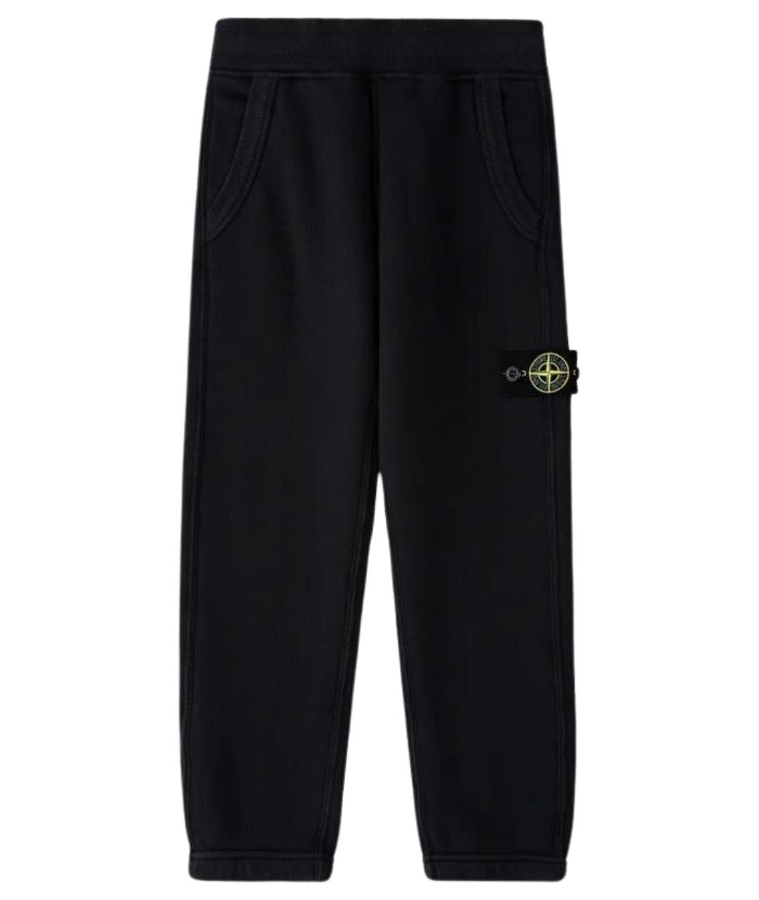 STONE ISLAND Темно-синие хлопковые брюки и шорты, фото 1