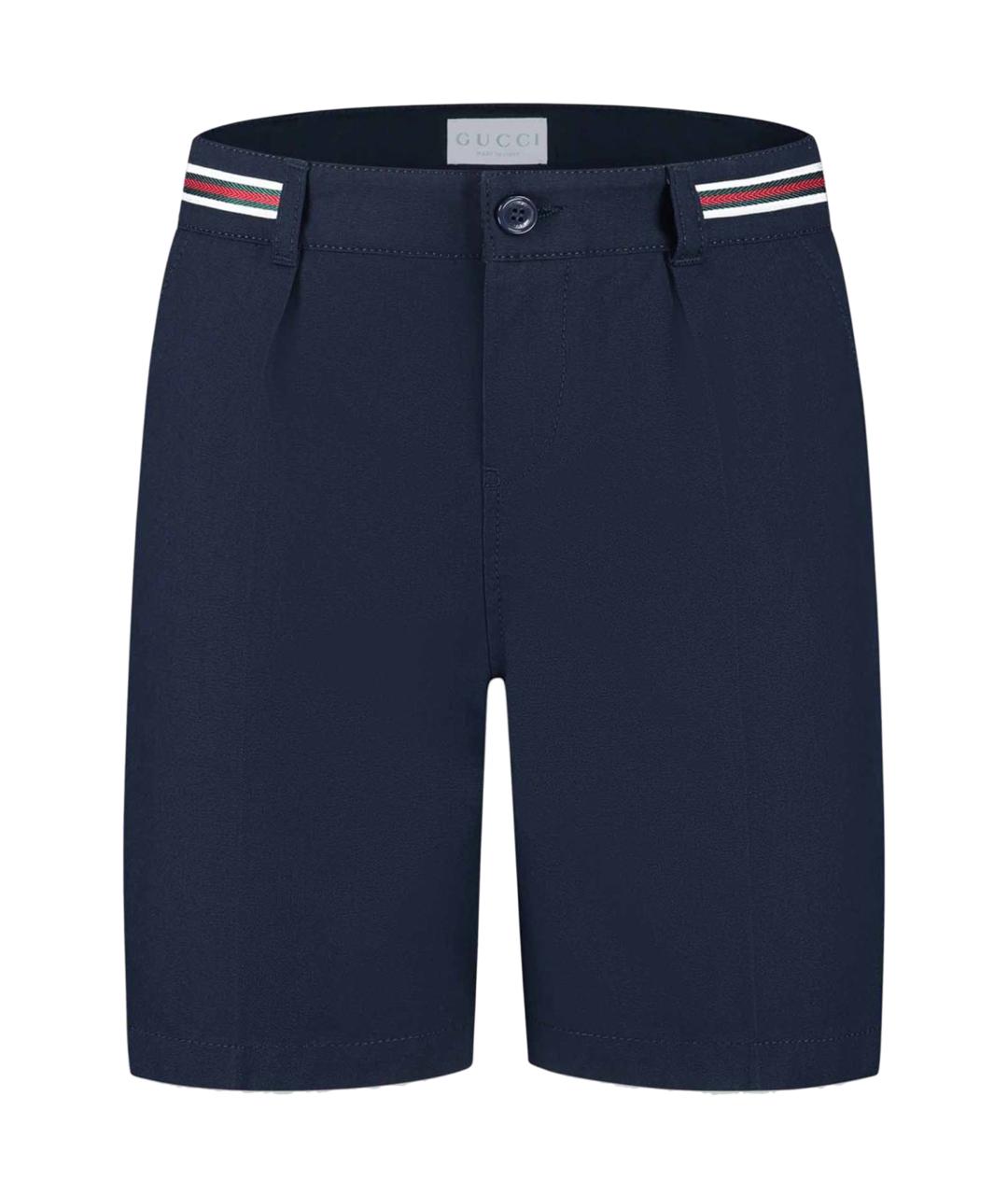 GUCCI Темно-синие хлопковые детские шорты, фото 1