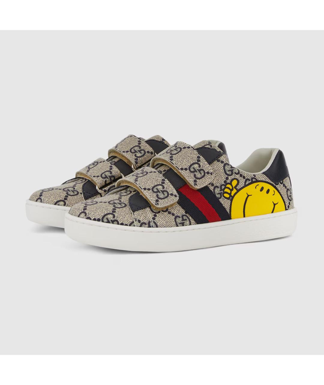 GUCCI Бежевые кеды, фото 3