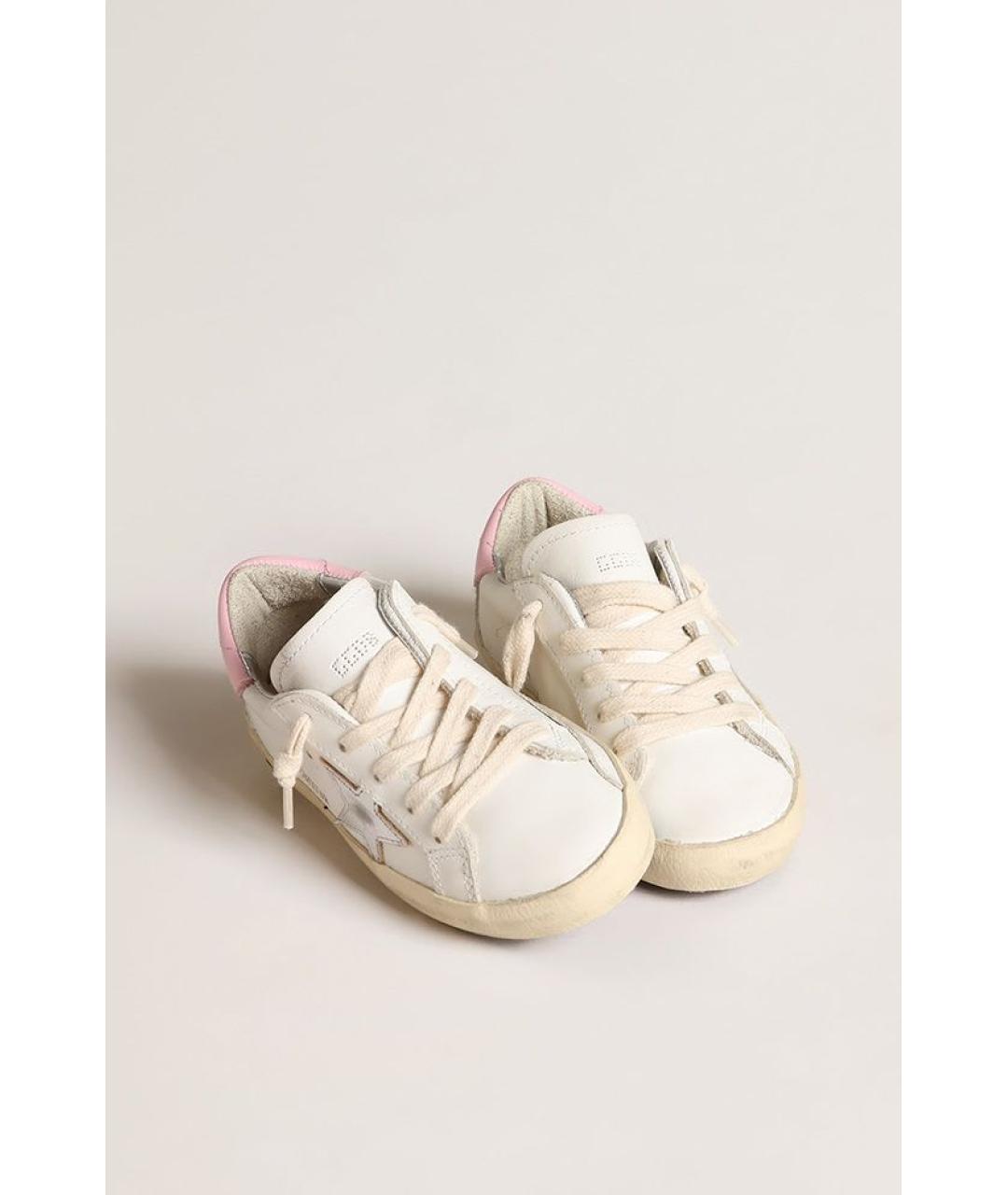 GOLDEN GOOSE Белые кожаные кеды, фото 2