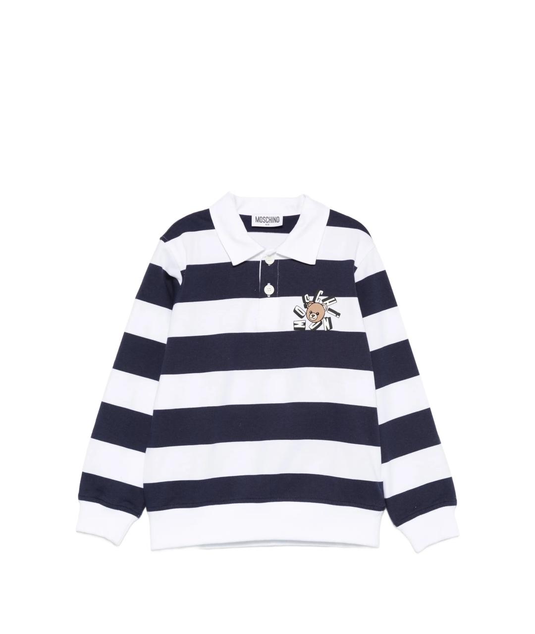 MOSCHINO Синяя хлопковая детская футболка, фото 1
