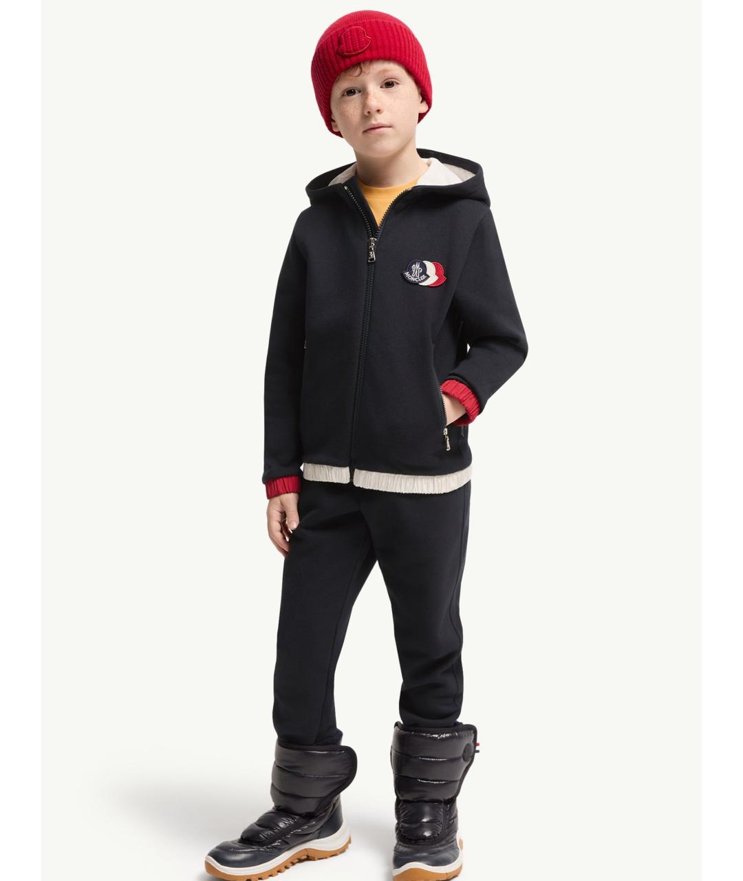 MONCLER KIDS Темно-синий хлопковый комплект, фото 2