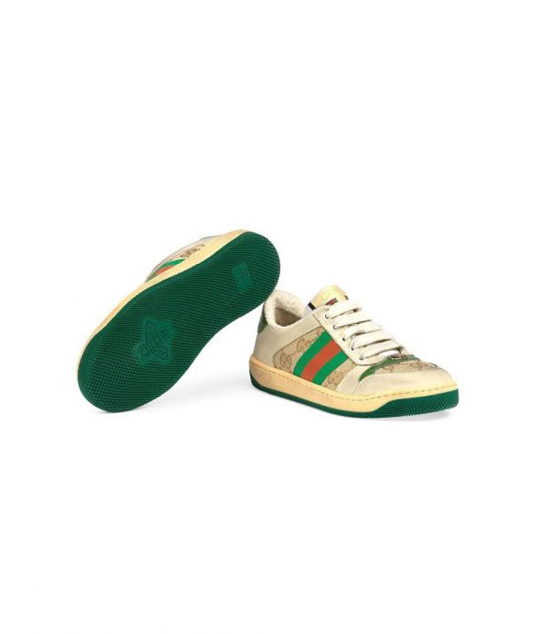 GUCCI Бежевые кеды, фото 3