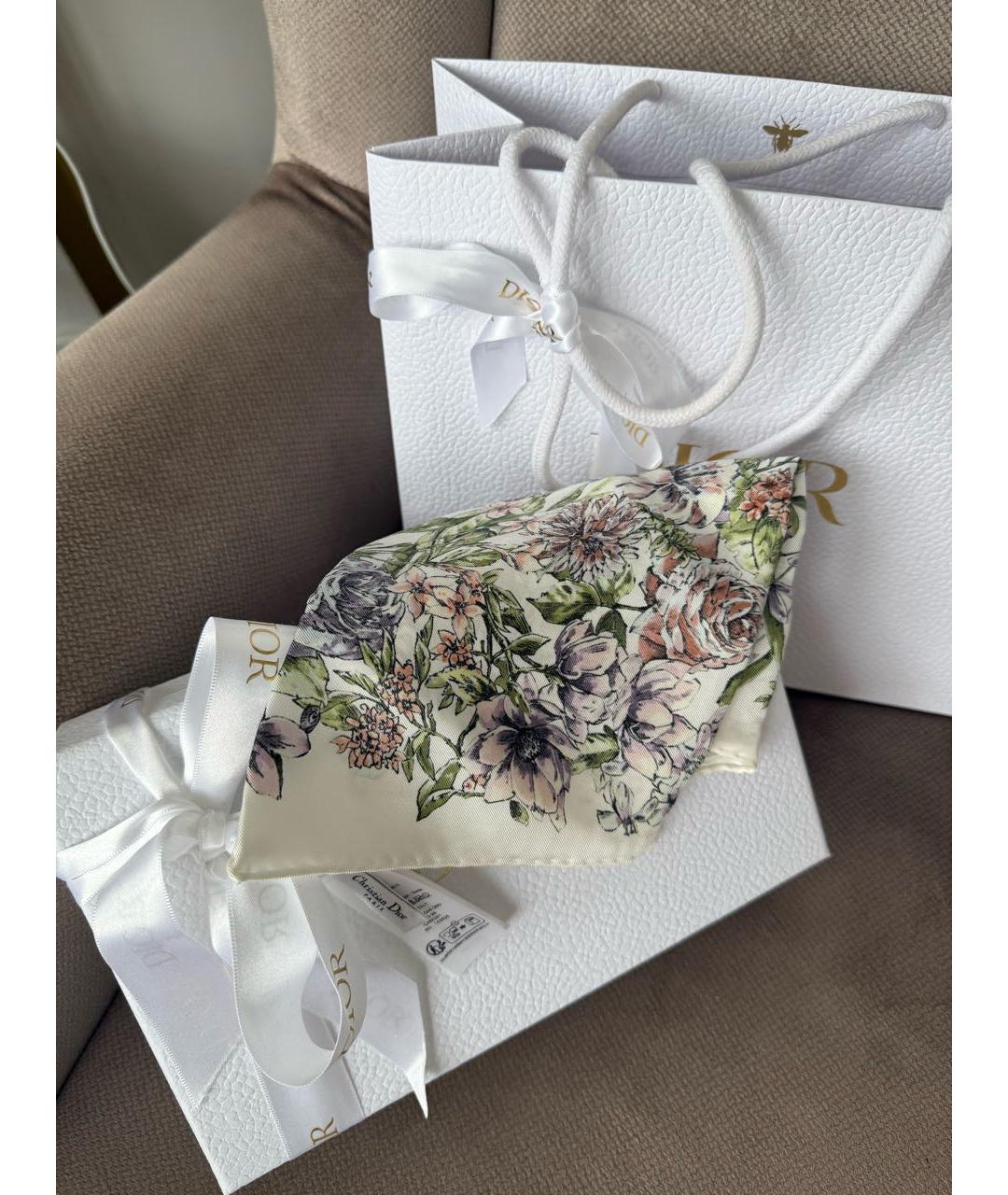 CHRISTIAN DIOR Мульти шелковый платок, фото 5