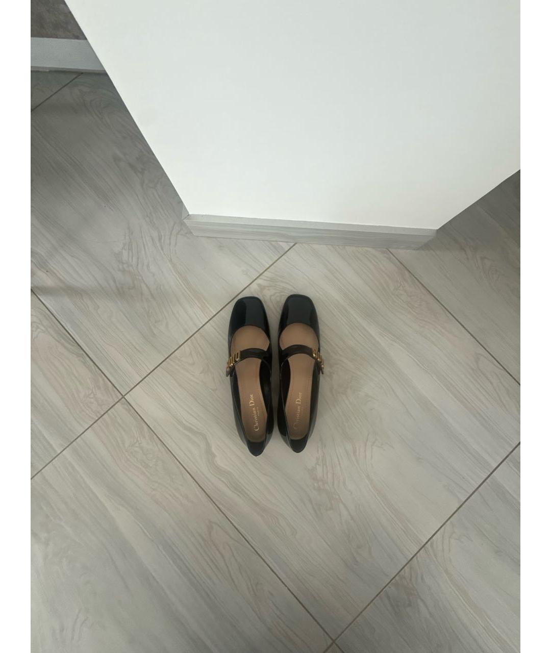 CHRISTIAN DIOR Черные туфли из лакированной кожи, фото 3