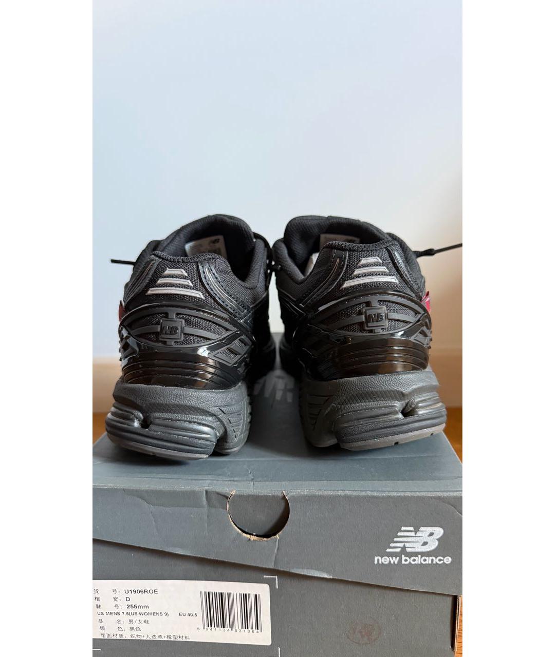 NEW BALANCE Черные текстильные низкие кроссовки / кеды, фото 4