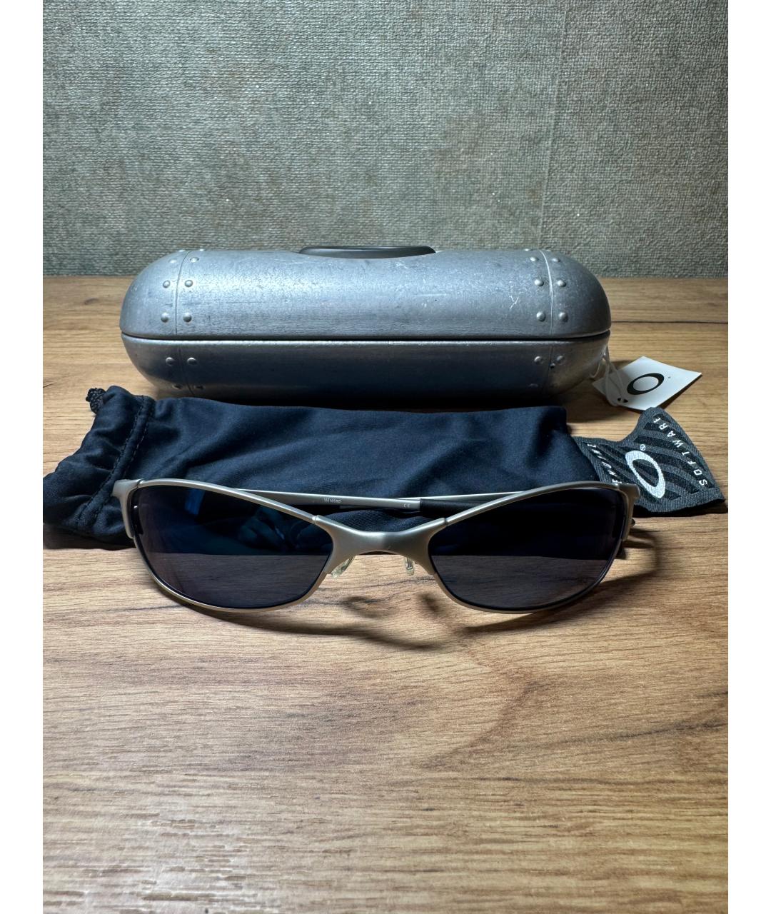 OAKLEY Серые металлические солнцезащитные очки, фото 5