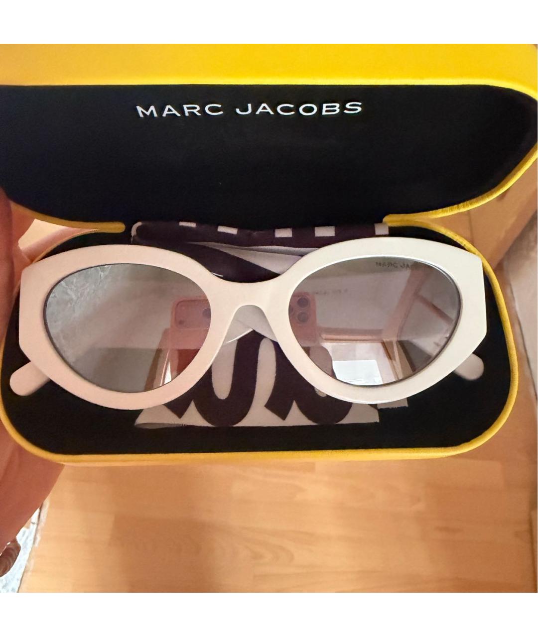 MARC JACOBS Белые пластиковые солнцезащитные очки, фото 3