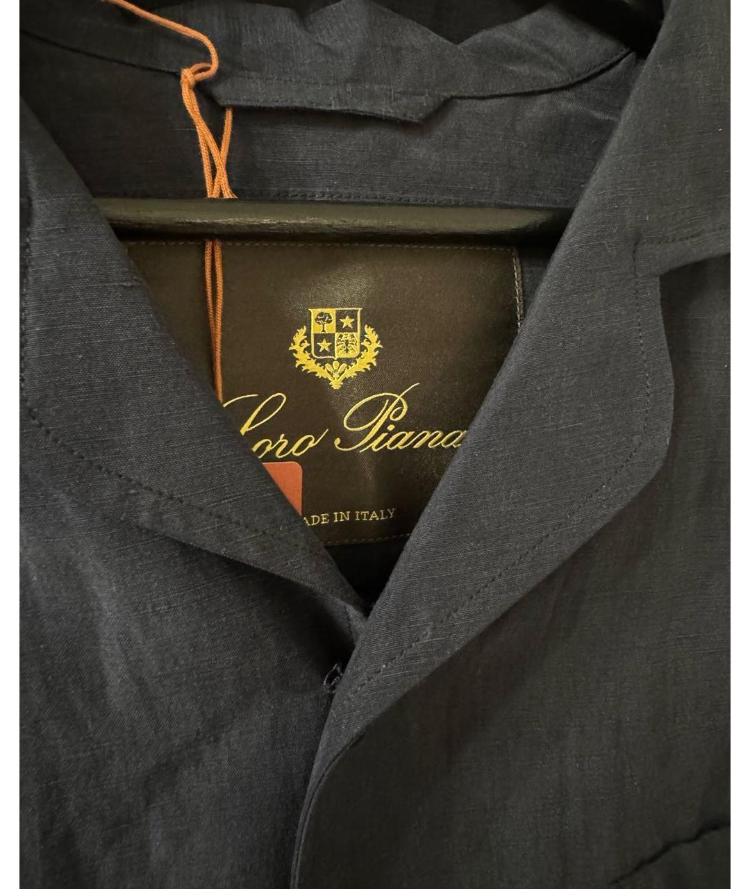 LORO PIANA Темно-синий повседневный костюм, фото 4