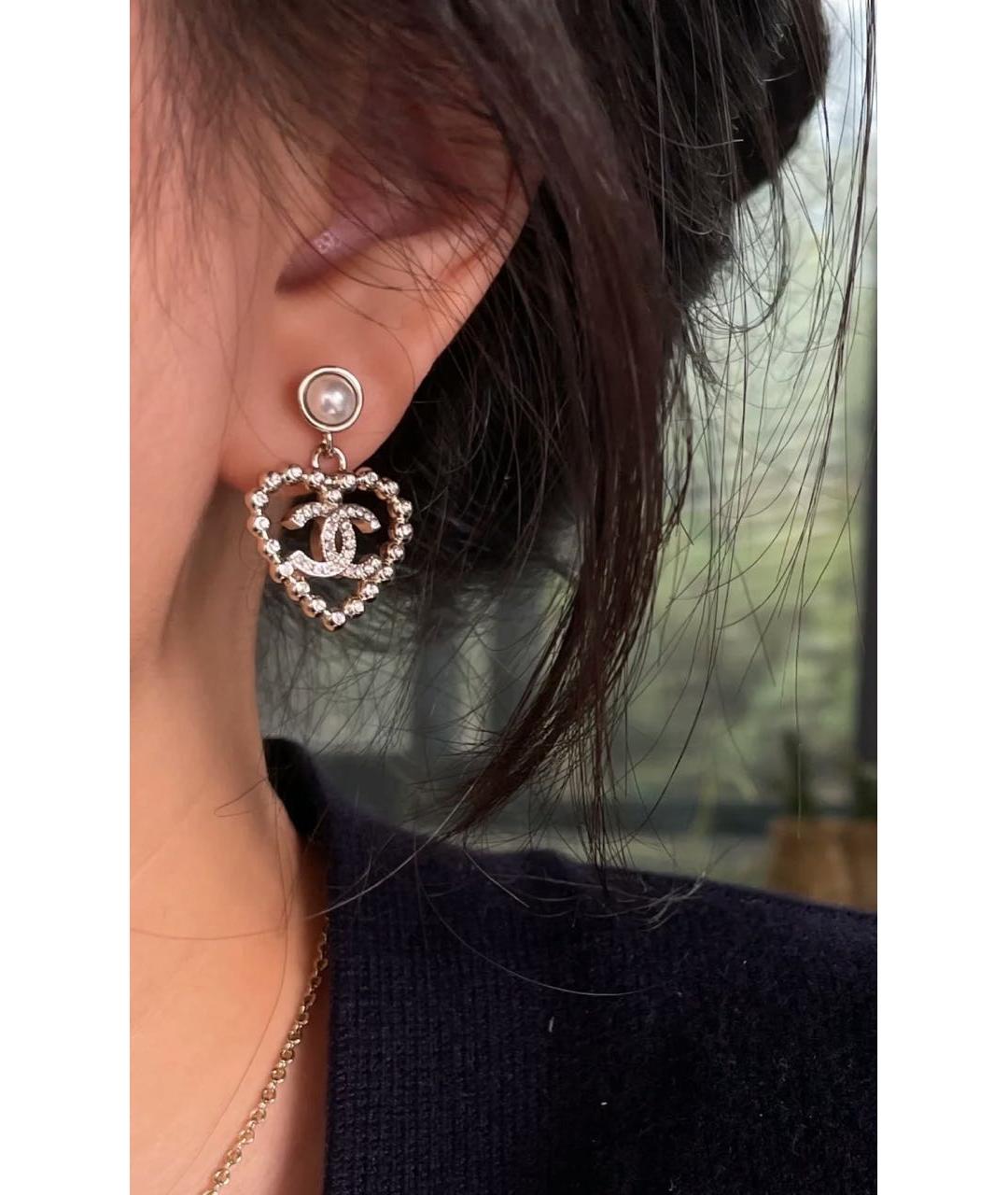CHANEL Серебряные металлические серьги, фото 5