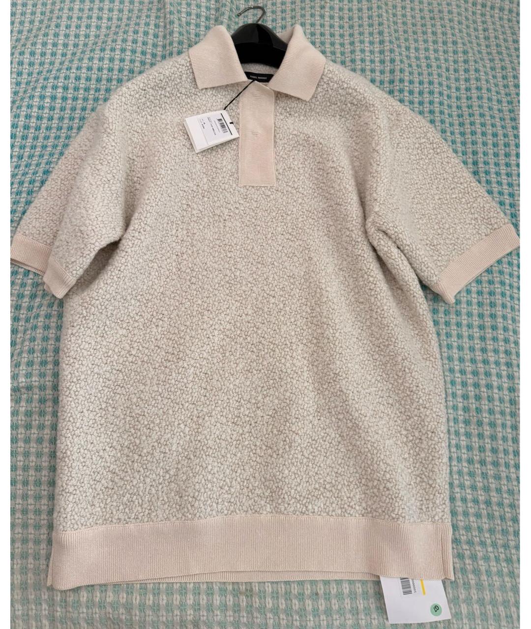 ISABEL MARANT Бежевое шерстяное повседневное платье, фото 2