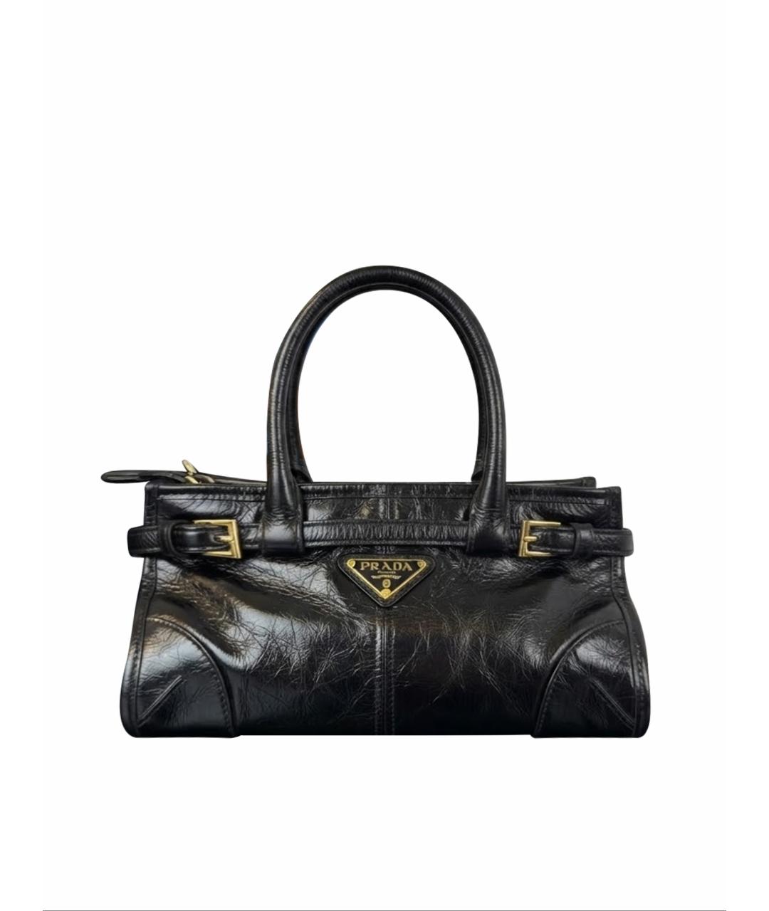 PRADA Черная кожаная сумка тоут, фото 1