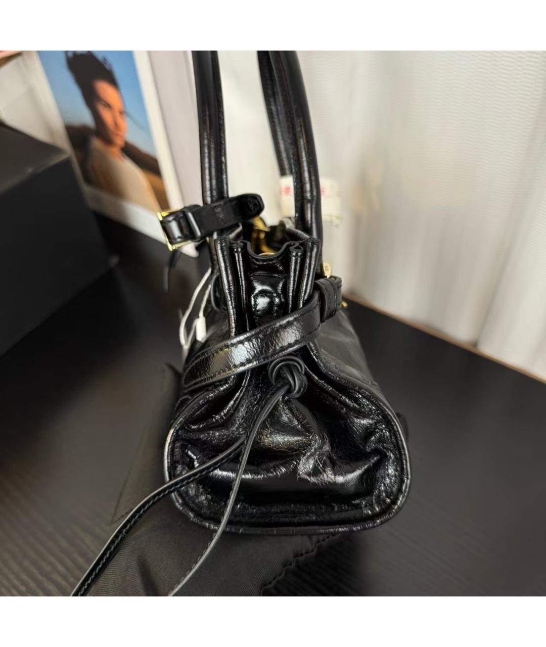 PRADA Черная кожаная сумка тоут, фото 4