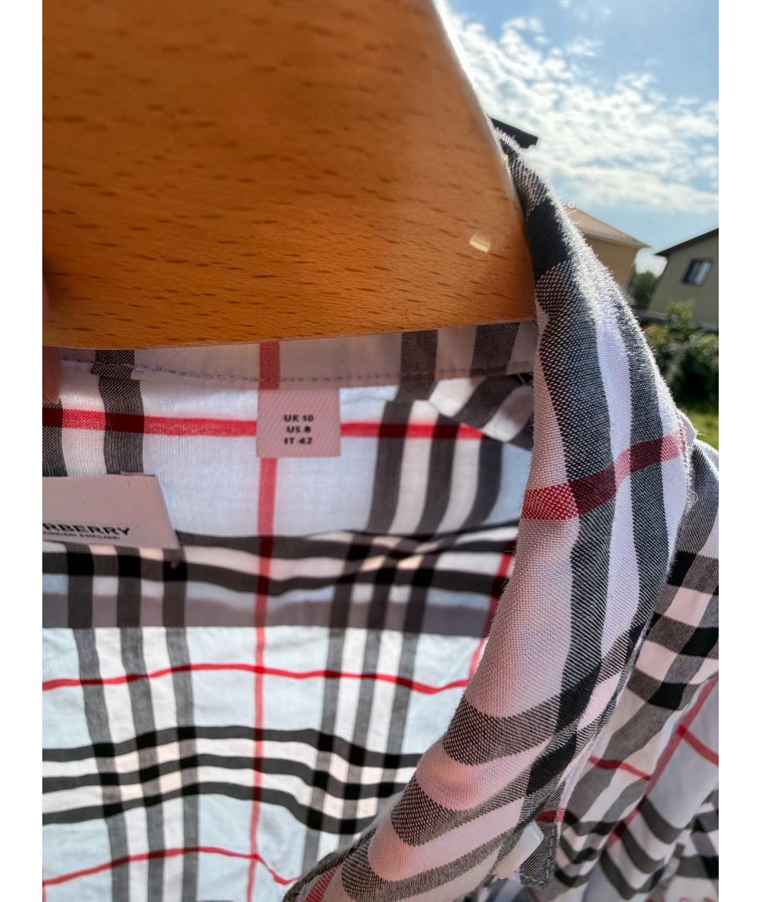 BURBERRY Голубая хлопковая рубашка, фото 6