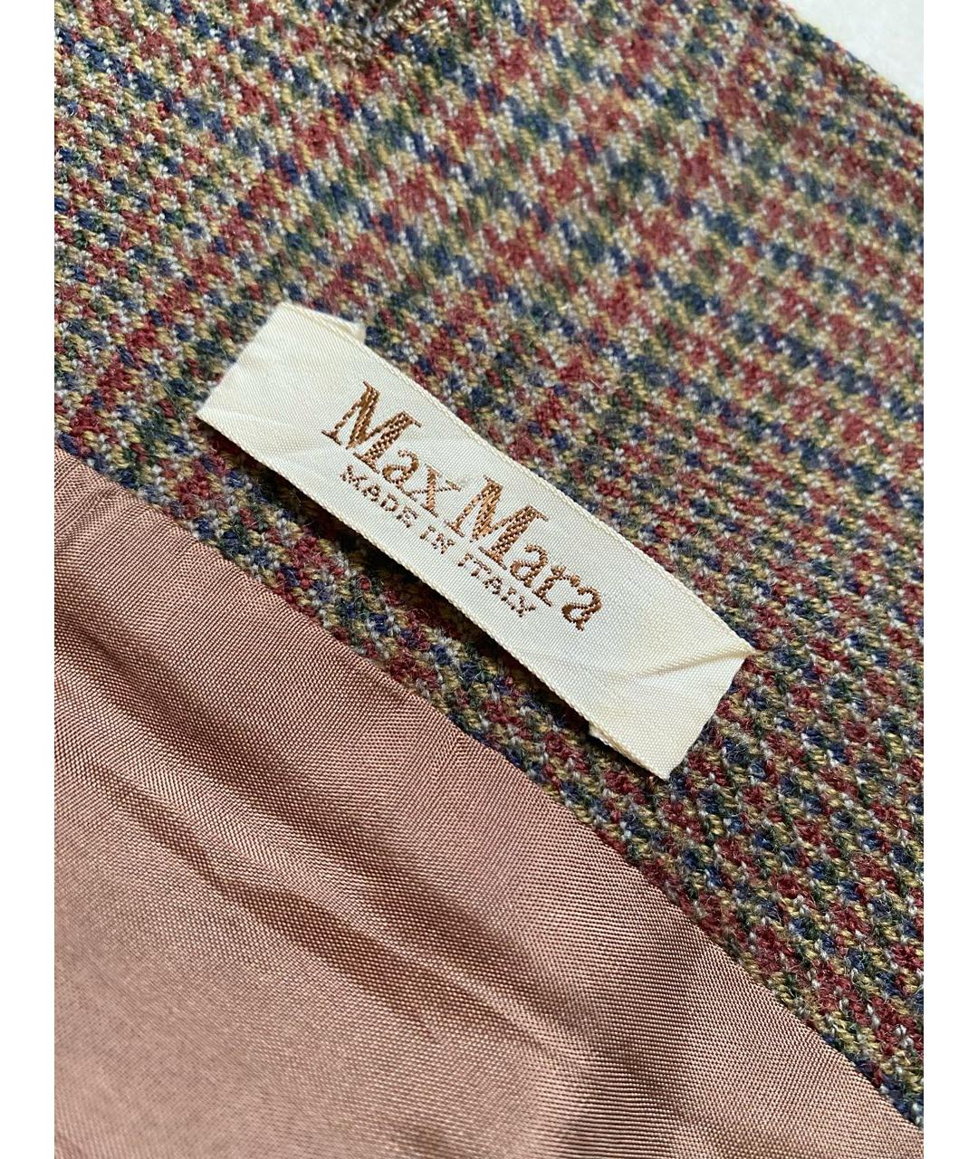 MAX MARA Коричневый шерстяной жакет/пиджак, фото 5