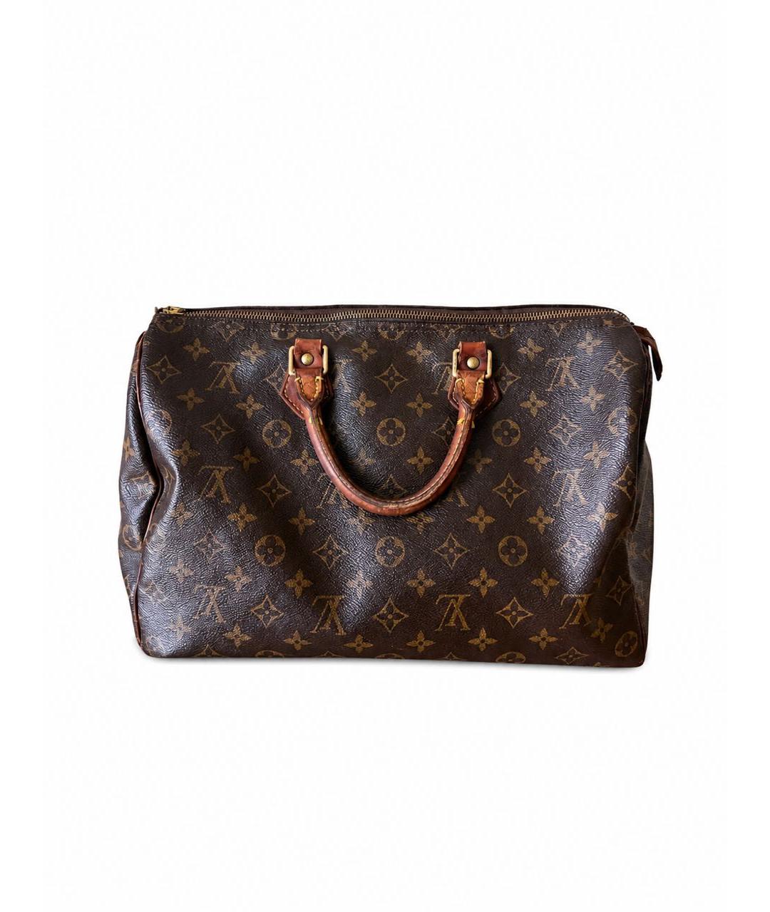 LOUIS VUITTON Коричневая сумка с короткими ручками из канвы, фото 9
