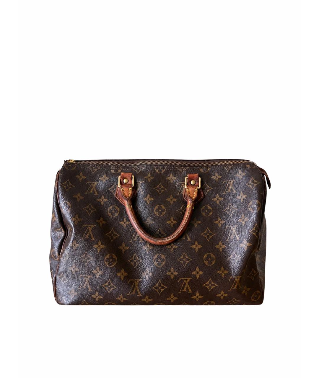 LOUIS VUITTON Коричневая сумка с короткими ручками из канвы, фото 1