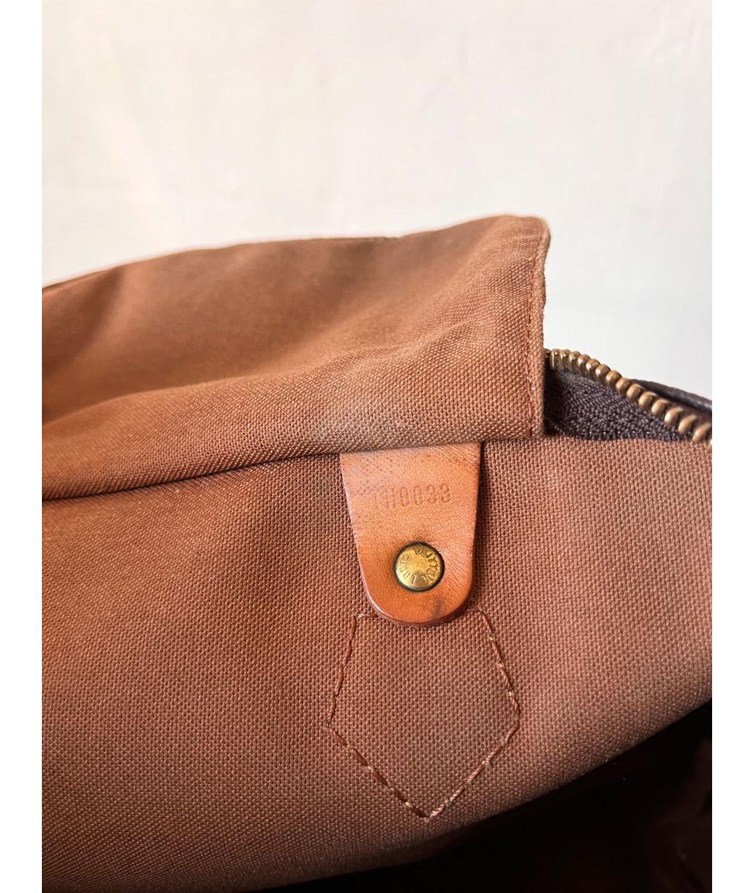 LOUIS VUITTON Коричневая сумка с короткими ручками из канвы, фото 5