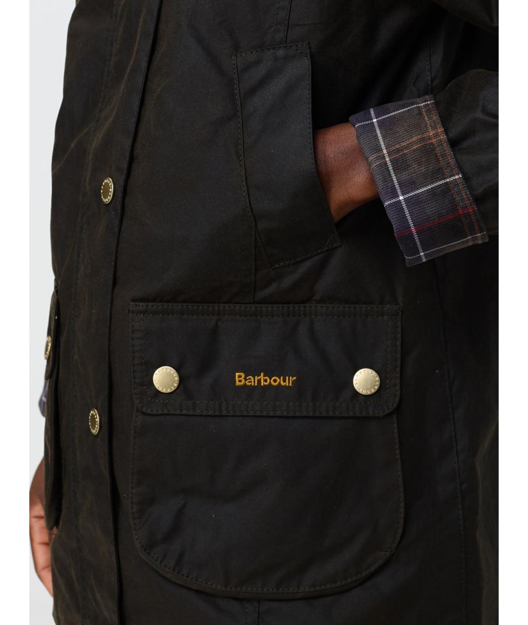 BARBOUR Зеленая хлопковая куртка, фото 4