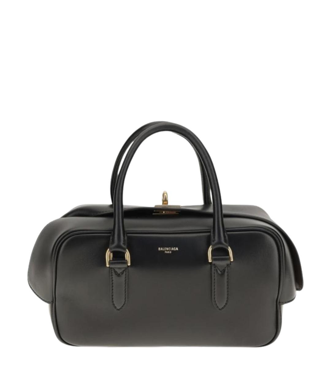 BALENCIAGA Черная кожаная сумка тоут, фото 1