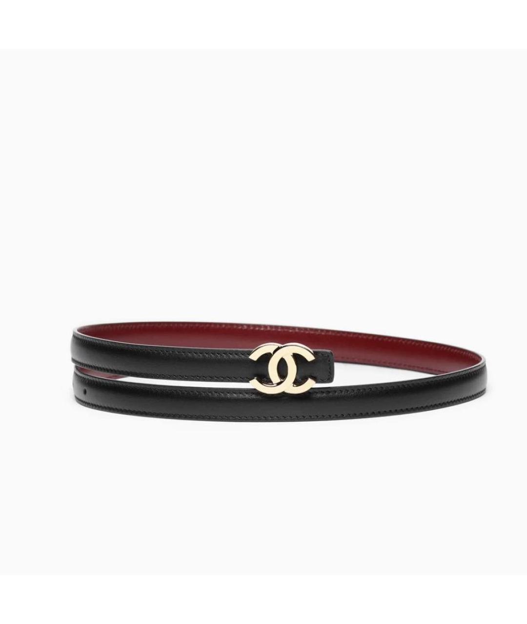 CHANEL Черный кожаный ремень, фото 5
