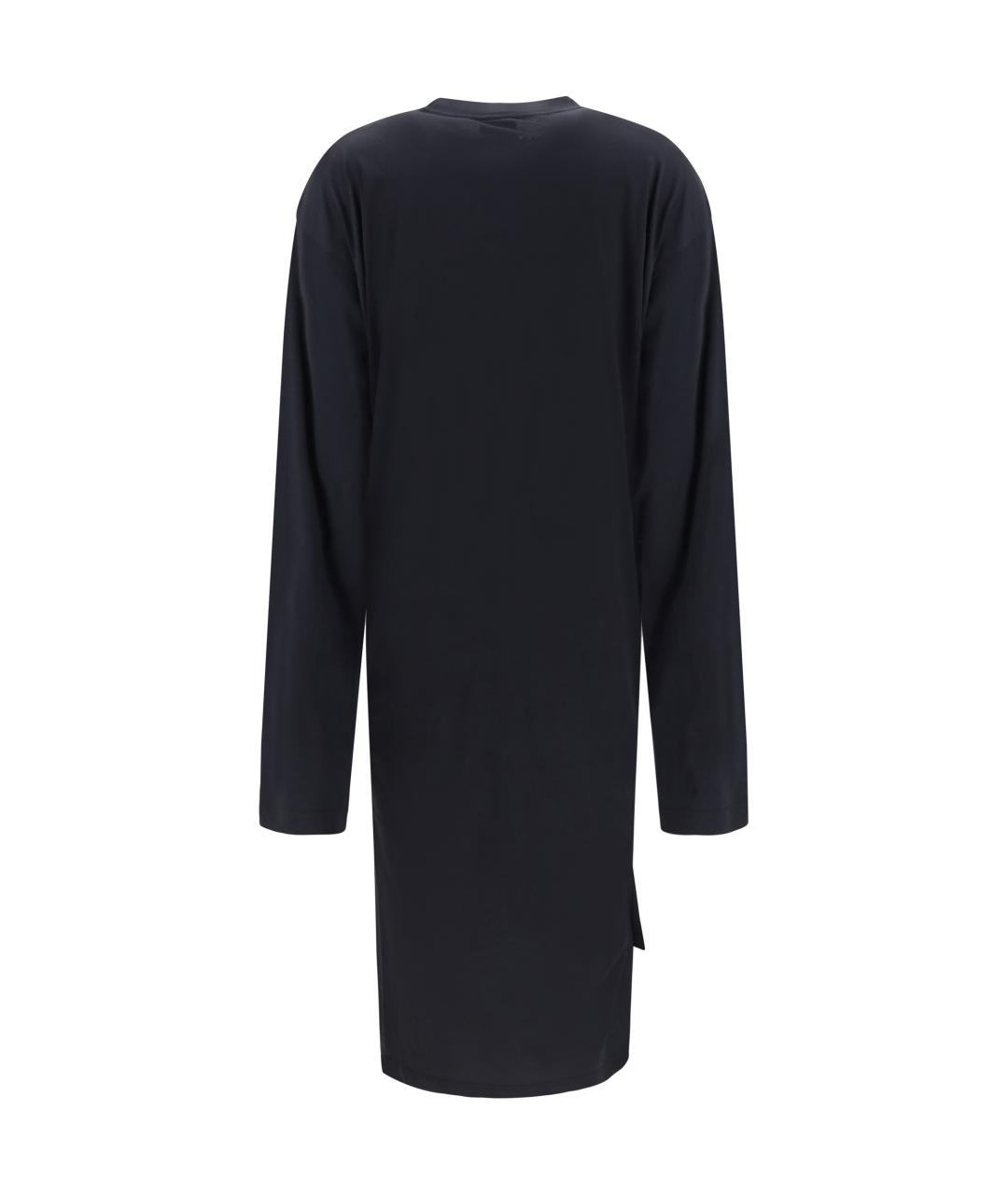 BALENCIAGA Черное хлопковое повседневное платье, фото 2