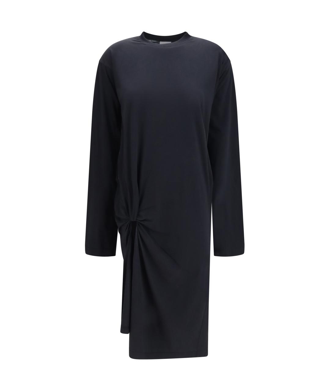 BALENCIAGA Черное хлопковое повседневное платье, фото 1